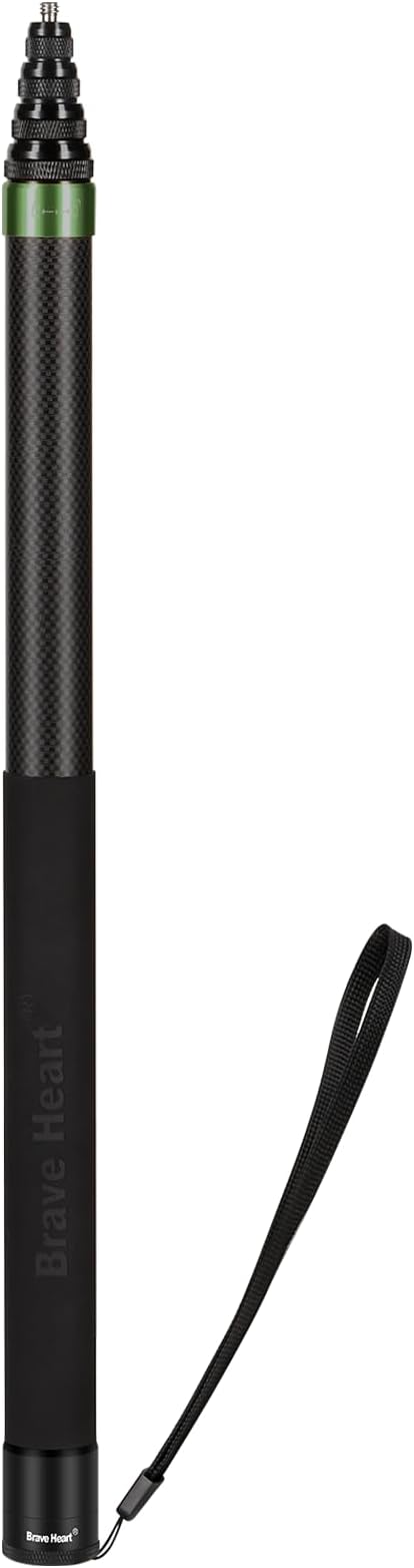 17-118"/3.0m Carbon Fiber Invisible Selfie Stick 9.8ft Extended Super Long Pole for Insta360 X5/X4 Insta 360 X3 ONE X2, ONE R, ONE X, ONE GO 3S 3 2 Gopro Max Action Camera Accessories