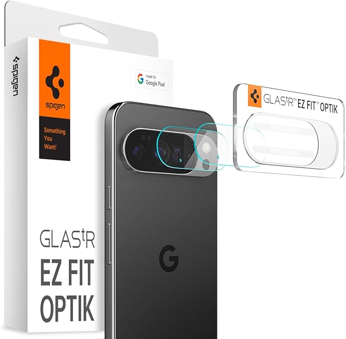 Spigen Camera Lens Screen Protector [Glas.tR EZ Fit Optik] Designed for Pixel 10 Pro [Case Friendly] - 2 Pack
