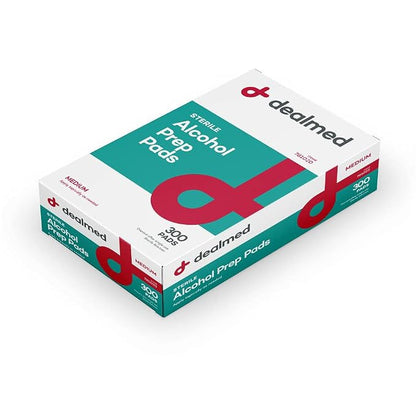 Dealmed Alcohol Prep Pads – 3000 Count Medium Latex-Free Gamma Sterilized Antiseptic Wipes, Wound Care Products for First Aid Kits, Home, and Medical Facilities
