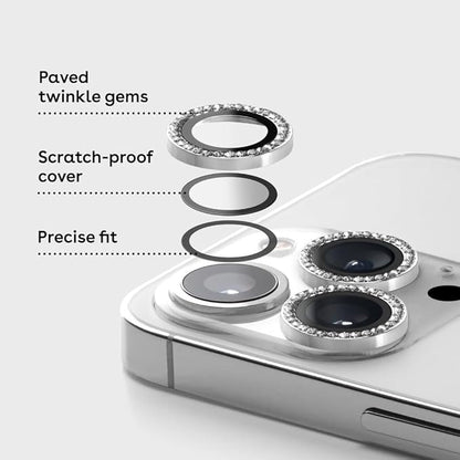 CASETiFY Camera Lens Gem [Easy Application] for iPhone 16 Pro / 16 Pro Max - Sakura Pink