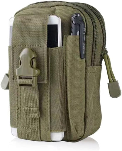 Tactical Phone Pouch, Cell Phone Holster Pouch, Multipurpose EDC Belt Bag, Belt Purse with Cell Phone Holster Holder for Workout Hiking Camping Outdoor Tear