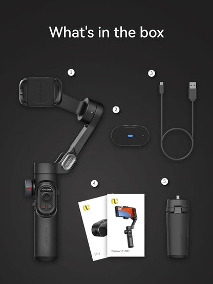 AOCHUAN Gimbal Stabilizer for Smartphone with AI Tracking Sensor, Gimbal with Focus Wheel for Phone/Android, Phone Stabilizer with 7.0 Anti-Shake for Video Recording-Smart XE AI