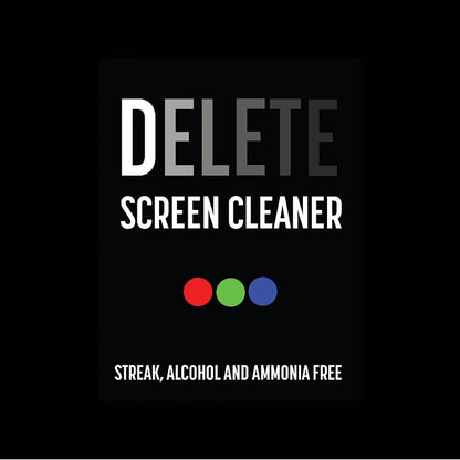 Delete Screen Cleaner 16oz Spray Bottle | Premium Streak-Free, Alcohol & Ammonia-Free Solution for All Devices | Gentle, Odorless & Easy to Use | Improves Visibility & Longevity of Screens