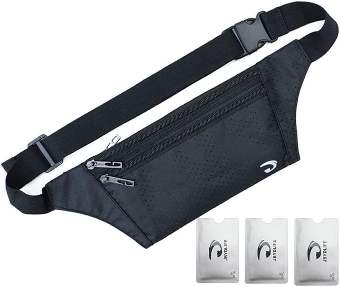 Outdoor Sports Running & Jogging & Travel Waterproof Utralthin Waist Pack/Bag Runner Belt, Black