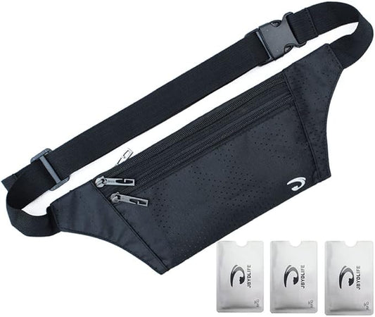 Outdoor Sports Running & Jogging & Travel Waterproof Utralthin Waist Pack/Bag Runner Belt, Black