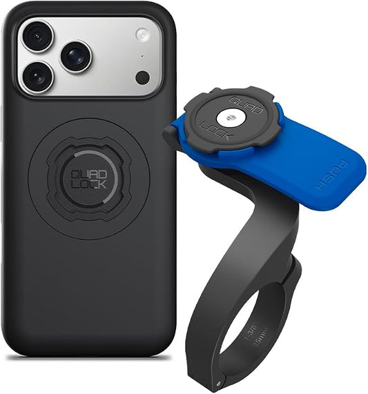 Quad Lock Out Front Handlebar Bike Phone Mount (V3) with MAG Phone Case for iPhone 17 Pro Max