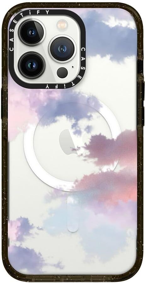 CASETiFY Impact Case for iPhone 13 Pro Compatible with Magsafe - Clouds - Clear Black