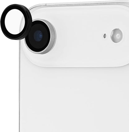 Case-Mate Camera Lens Protector with Aluminum Black Rings for iPhone Air - Double Tempered Glass, Anti-Scratch - Ultra HD View with Night Shooting, Case Friendly, Easy Install