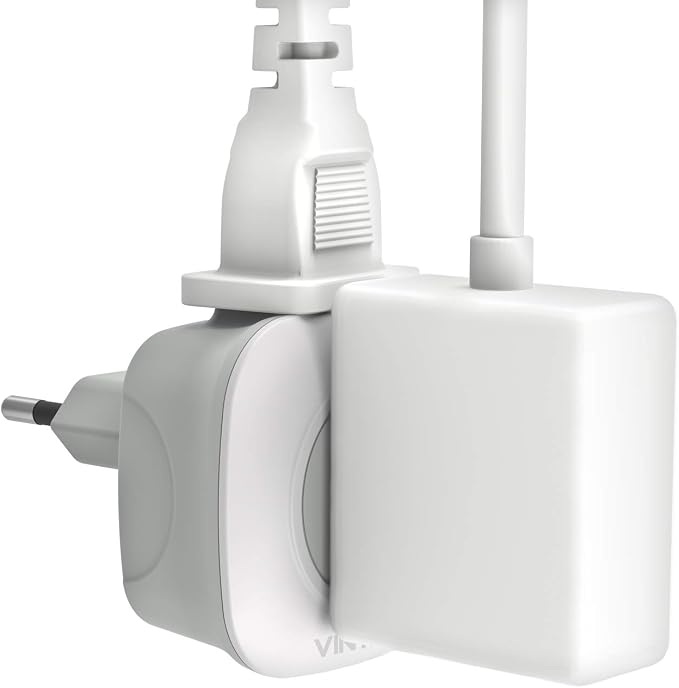 3 Pack European Travel Plug Adapter, VINTAR International Power Plug Adapter with 2 American Outlets 2 in 1 Travel Essentials to France, Germany, Greece, Italy, Israel, Spain (Type C)