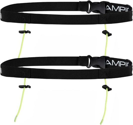 VeloChampion Lightweight Running Belt Waist Pack for Men Women - Elasticated Stretch Fit Race Number Holder - No Pins - 3 Sizes - Run. Triathlon. Cycle. Marathon. Jogging (2, Medium)
