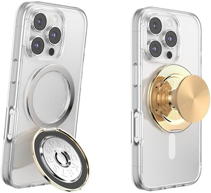PopSockets Kick-Out Grip for MagSafe, Adjustable Kickstand for Portrait or Landscape, Magnetic Stand, Gold - Gold Radial