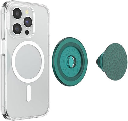PopSockets Phone Grip for MagSafe, Magnetic Holder, Phone Stand, Green - Enamel Hammered Fresh Pine