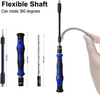 EFAITHFIX Screwdriver Sets 142-Piece Electronics Precision Screwdriver with 120 Bits Magnetic Repair Tool Kit for iPhone, MacBook, Computer, Laptop, PC, Tablet, PS4, Xbox, Nintendo, Game Console, etc