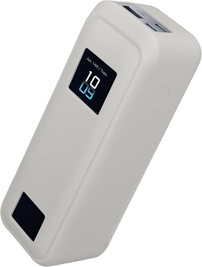 kwmobile Case Compatible with Anker Prime Power Bank 20000mAh 220W - Portable Powerbank Cover - External Battery Charger Bag, Shockproof - Grey