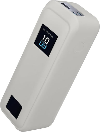 kwmobile Case Compatible with Anker Prime Power Bank 20000mAh 220W - Portable Powerbank Cover - External Battery Charger Bag, Shockproof - Grey