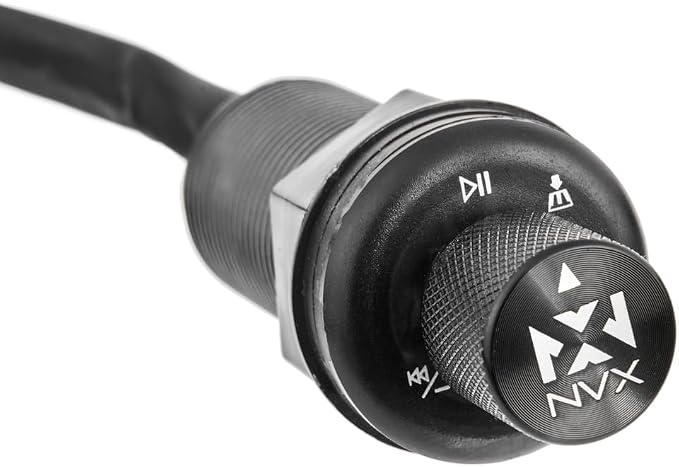 NVX XUBT3 Universal Bluetooth Audio Receiver & Volume/Playback Controller Knob for Cars, Trucks, Motorcycles, ATVs & Boats