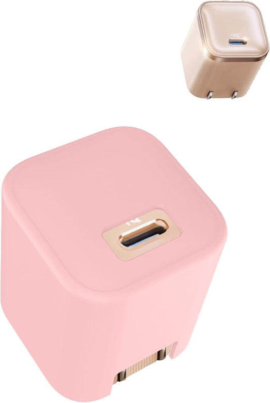 Case for Anker Nano 45W USB-C Charger (Model: B2692), Kids-Friendly Soft Silicone Protective Cover, Shockproof, Waterproof (Pink)