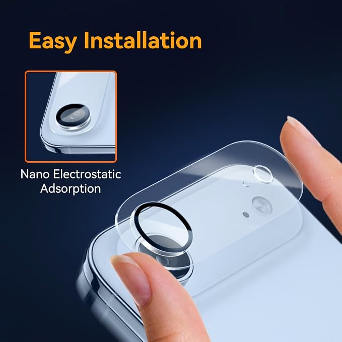 Camera Lens Protector for iPhone 17 Air 6.6",9H Tempered Glass，Ultra HD, Scratch Resistance Easy to Install，Case Friendly， 3-Pack