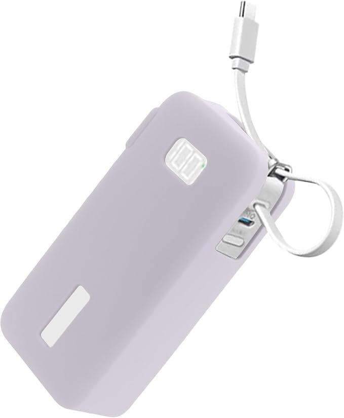 kwmobile Case Compatible with Anker Power Bank 10000mAh (A1688) - Portable Powerbank Cover - External Battery Charger Bag, Shockproof - Lavender