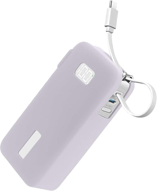 kwmobile Case Compatible with Anker Power Bank 10000mAh (A1688) - Portable Powerbank Cover - External Battery Charger Bag, Shockproof - Lavender