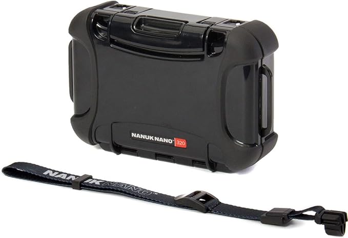 NANUK 320-0001 Nano Series Waterproof Medium Hard Case for Phones, Cameras and Electronics (Black)