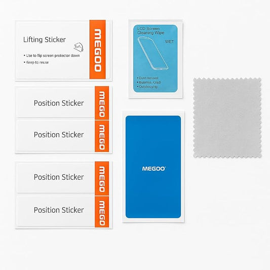 Megoo Screen Protector Installation Kit – Pro Toolkit for iPad & Tablet, Includes Lifting Stickers, Dust Removers, and Wipes – Bubble-Free Control System