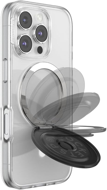 PopSockets Kick-Out Grip for MagSafe, Adjustable Kickstand for Portrait or Landscape, Magnetic Stand, Black - Black
