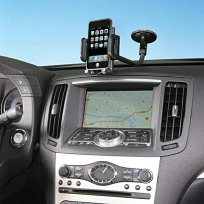2-in-1 Car Mount Windshield Dash AC Air Vent Phone Holder Rotating Dock Gooseneck for Verizon Motorola Moto Z Droid - Verizon Motorola Moto Z Force Droid - Verizon Motorola Moto Z Play Droid