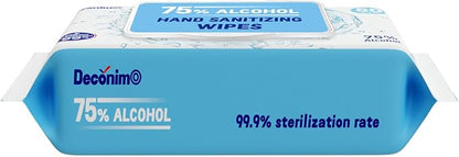 Advanced Large 75% Alcohol Hand Sanitizing Wipes, 4 Packs of 50 (200 count +20 travel wipes) - (Each Wipe Size 6" x 8")