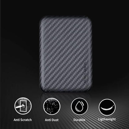 MONOCARBON MagSafe-Battery-Pack-Case, Carbon-Fiber-Battery-Case for iPhone 15 Pro Max, Portable MagSafe Charger Case for iPhone 14, 13, 12 Series, Matte Purple. Matte Finish.