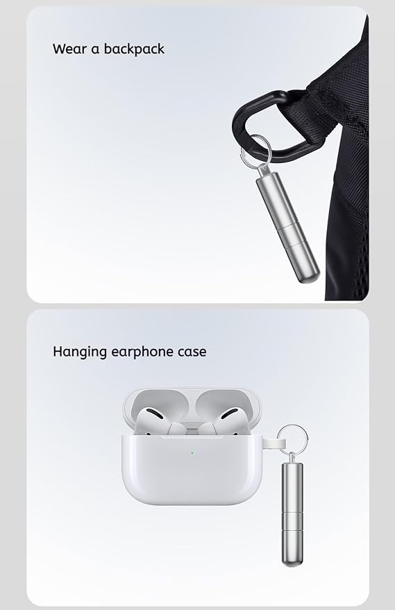 Mobile Phone SIM Card Removal Tool, Earphone Cleaning Kit, Premium Keychain, Bluetooth Headset Cleaner (Silver, 1-Pack)