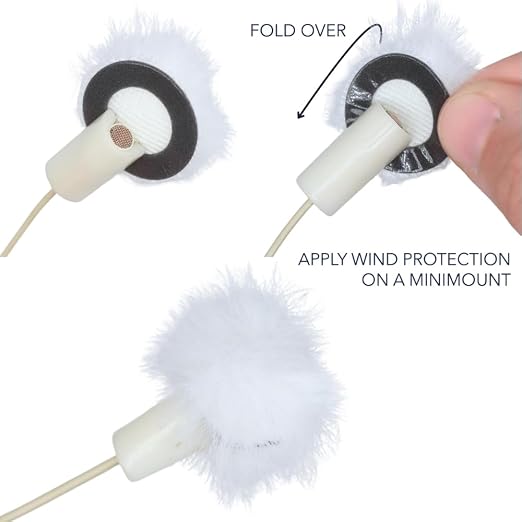 URSA Premium Sticky Zeros – Pack of 60 Ultra-Thin Padded Stickies with 14 mm Centre Hole for Lavalier Wind Protection & Under-Costume Mic Mounting