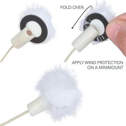 URSA Premium Sticky Zeros – Pack of 60 Ultra-Thin Padded Stickies with 14 mm Centre Hole for Lavalier Wind Protection & Under-Costume Mic Mounting