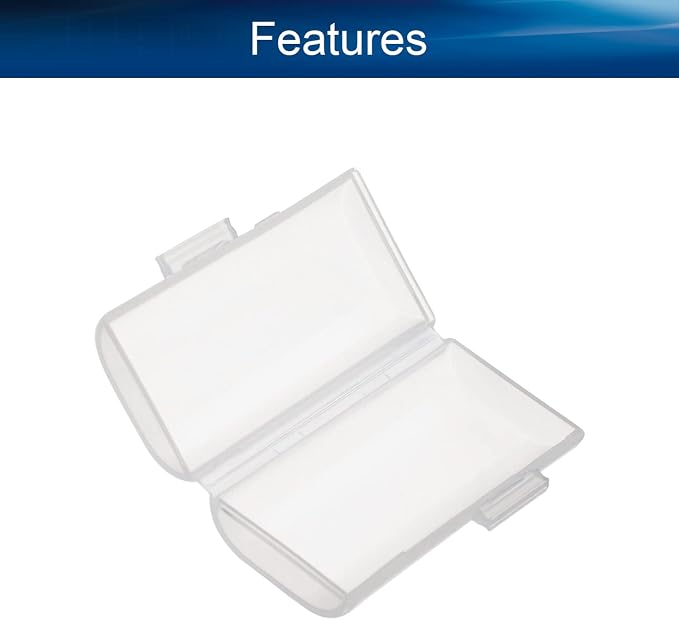 Heyiarbeit AAA Battery Organizer Box PP Battery Storage Case Battery Holder Storage for Carrying Battery Transparent 5Pcs