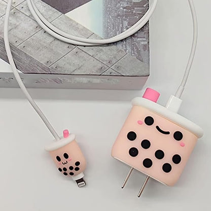 Compatible with Apple 20W/18W USB-C Adapter Charger, 3D Protective Case for iPhone 20W USB-C Power Adapter Charger Fast Lightnin Cartoon Silicone Cover