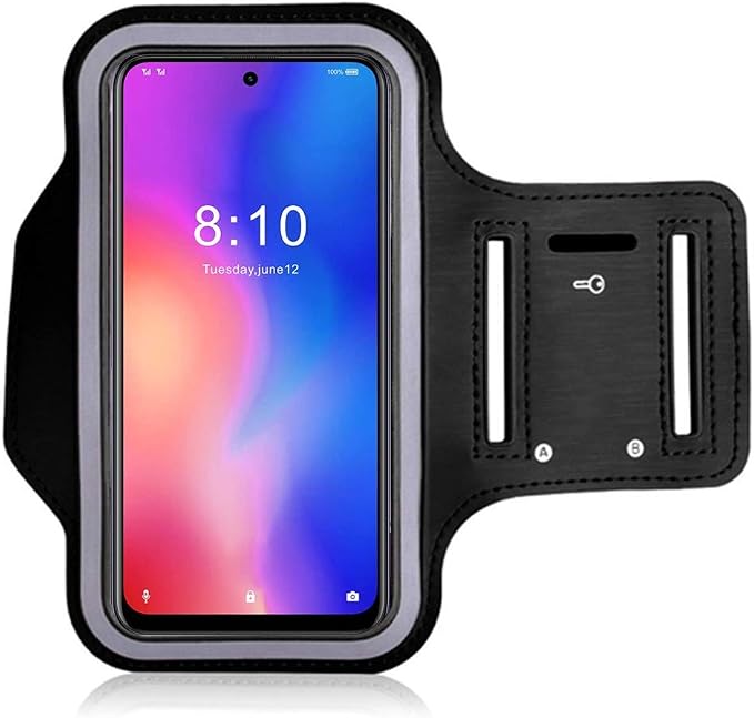 Running Armband for Blackview BV6900 BV9600 Plus Adjustable Phone Arm Case for UMiDIGI A7 A9 Pro A7S S5 Pro Bison Sport Mobile Phone Bag for Outdoor Exersise Biking with Key Holder