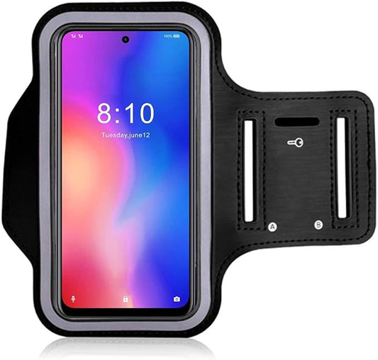 Running Armband for Blackview BV6900 BV9600 Plus Adjustable Phone Arm Case for UMiDIGI A7 A9 Pro A7S S5 Pro Bison Sport Mobile Phone Bag for Outdoor Exersise Biking with Key Holder