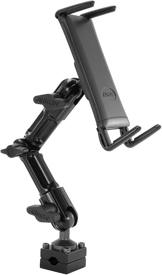 ARKON Mounts Slim-Grip Ultra Phone and Midsize Tablet Headrest Mount | Universal Phone & Tablet Fit | for Passenger Entertainment | Multi-Angle Arm | Compatible with iPad, Samsung, Google, and More