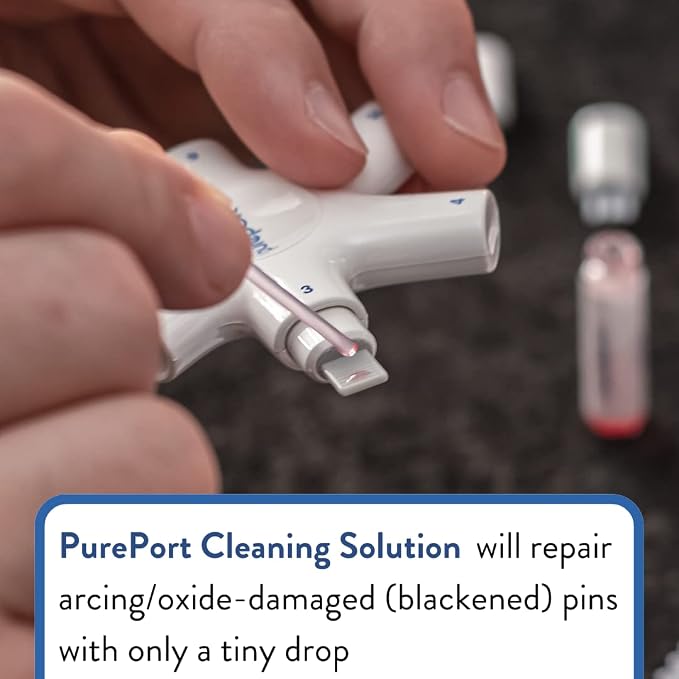Refill Kit Cleaning Multi-Tool (Sold Separately) | 2X Bottles Cleaning Solution, 6X AirSquares Cleaning Putty | Clean Repair & Restore Lightning Cables & Connectors
