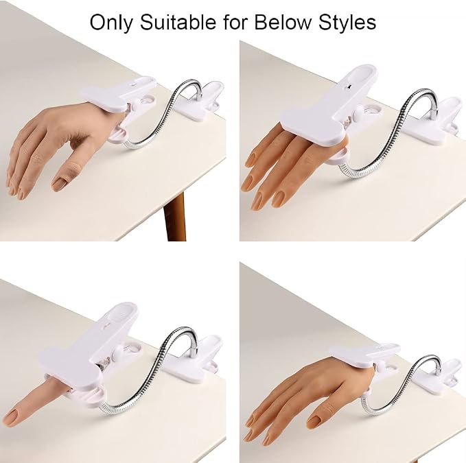 KnowU Gooseneck Bed Phone Holder Mount Flexible Long Arm Clip Clamp for Desk, Nail Practice Hands Bendy Lazy Bracket Bedside Stand CL04
