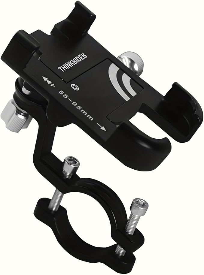 ThinkRider The Ultimate MTB Phone Mount Stand: 360° Rotatable Aluminum Adjustable Non-Slip Cycling Bracket