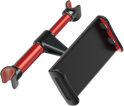 Car Headrest Mount, Adjustable 360 Rotating Tablet Holder for 5.3"-10.2" Devices, Universal Car Backseat Phone Mount for Kids, Fit for iPhone Pro Max, Galaxy Tabs (Red)