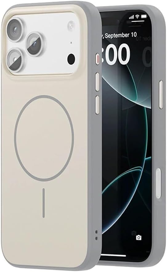 Magnetic Cover for iPhone 17 Pro Max/17 Pro/Air/17, Slim Minimalist Support Wireless Charging Impact Resistant Phone (17,Gray) (17,Beige)