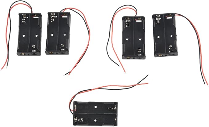 20 Pcs 2 X 1.5V AA Battery Holder Case Box Black W Wire Leads