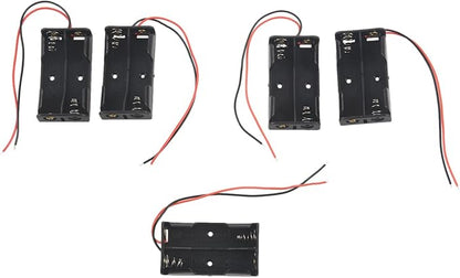 20 Pcs 2 X 1.5V AA Battery Holder Case Box Black W Wire Leads
