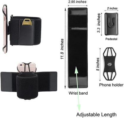 360° Rotatable Sport Running Armband Wristband Phone Holder for Samsung Galaxy S21 FE S20 S22 S23 S24 Ultra A32 A12 A03s iPhone 11 12 13 14 15 Pro Max Google Pixel 6 7 8 9 7a 4a 5a Moto G Stylus Power