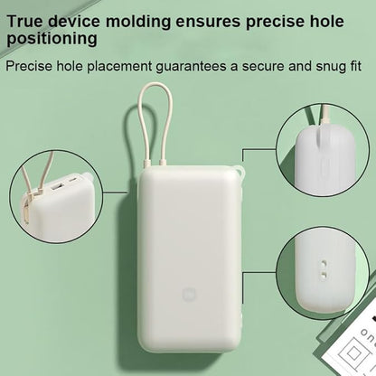Silicone Case for Xiaomi Built-in Cable Power Bank 20000mAh 22.5W PB2020MI Dustproof Shockproof Soft Silicone Protective Case Skin Sleeve Cover Accessory