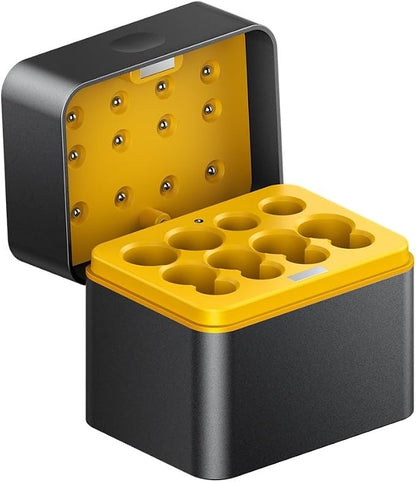 AA/AAA Battery Charging Case with USB-C Input for 1.5V Lithium Batteries, 8-Slot Fast Charger and Storage Organizer Compatible with 5/7-Size Cells