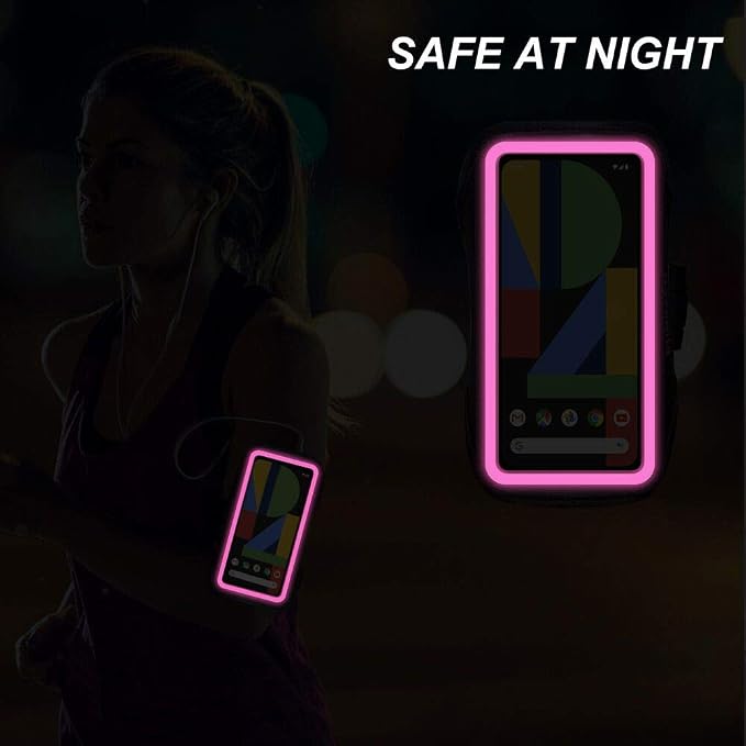 Running Armband for Google Pixel 8/7/6/6 Pro/5a/4XL/3a XL/3 XL, Running Exercise Case with Card Slot for Pixel(Pink)