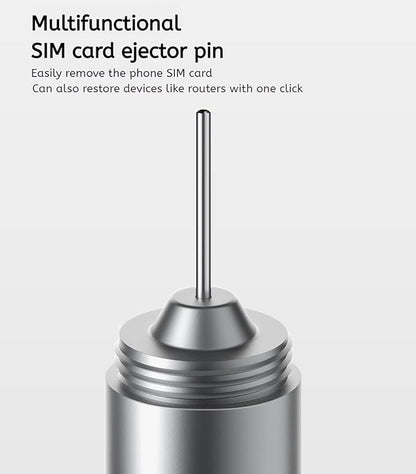 Mobile Phone SIM Card Removal Tool, Earphone Cleaning Kit, Premium Keychain, Bluetooth Headset Cleaner (Silver, 1-Pack)